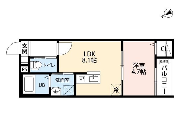 原駅 徒歩3分 1階の物件間取画像